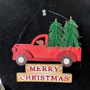 Red Lab Truck Ornament